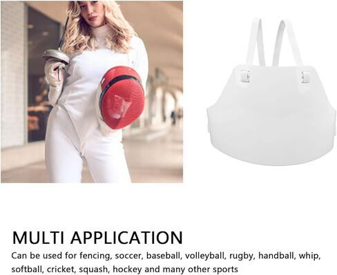 Pwshymi Fencing Chest Guard Lightweight Professional Fencer Breast Protector for Soccer BaseballRugby, PVC Material (XL) in Saudi Arabia