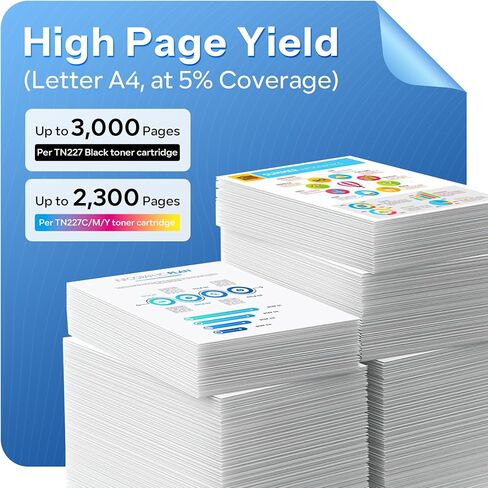 TN227 TN-227BK/C/M/Y استبدال خرطوشة الحبر عالية العائد للأخ TN227 TN-227 HL-L3270CDW MFC-L3770CDW HL-L3290CDW MFC-L3750CDW HL-L3210CW 4 PLUT in Kuwait