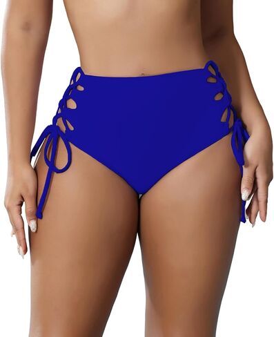HYTENSUN Women's High Waisted Bikini Bottom Tummy Control Tie Side Swim Bottoms Bathing Suits Swimsuit Bottoms in Saudi Arabia