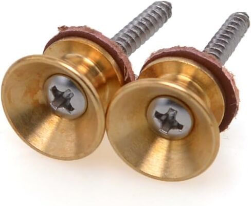 2 Pcs Guitar Strap Buttons Lock Guitar Strap Locks Pins with Mounting Screws Metal End Pins Anti Slipping Guitar Strap Lock Parts Accessories Music Parts for Electric Guitar Bass Ukulele in Saudi Arabia