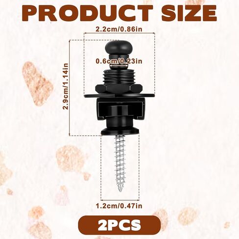 2 Pack Guitar Strap Locks Black Strap Locks Electric Guitar Bass Guitars for Electric Guitars in Kuwait