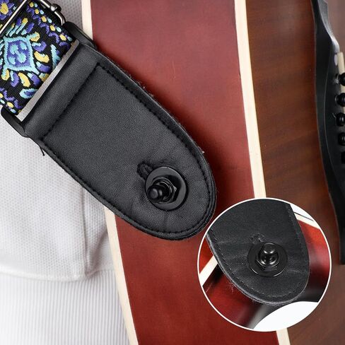 2 Pack Guitar Strap Locks Black Strap Locks Electric Guitar Bass Guitars for Electric Guitars in Kuwait
