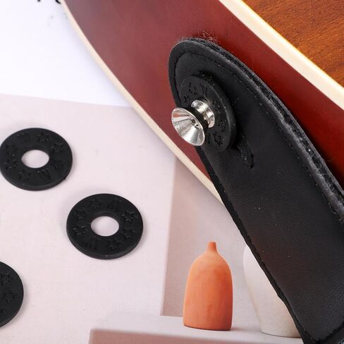 24 Pcs Guitar Strap Locks, Guitar Strap Holder Protector Block, Black Silicone Guitar Strap Blocks for Electric, Acoustic & Bass Guitars in Kuwait