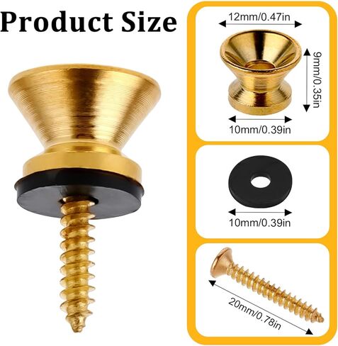 6 PCS Guitar Strap Locks Buttons Metal End Pins Guitar Parts Electric Guitars Strap Locks for Guitars Bass Ukulele in Saudi Arabia