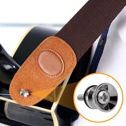 6 PCS Guitar Strap Locks Buttons Metal End Pins Guitar Parts Electric Guitars Strap Locks for Guitars Bass Ukulele in Saudi Arabia