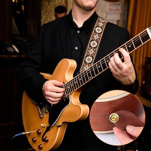 4 Pcs Gold Guitar Strap Buttons Gold Strap Buttons Acoustic Guitar with Mounting Screws Metal End Pins for Acoustic Electric Guitars Bass Ukulele in Kuwait