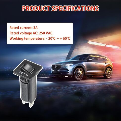 w28-xq1a-3 صمام قاطع الدائرة الحرارية - 3 أمبير صمامات قابلة لإعادة الضبط لأنظمة التدفئة والتهوية وتكييف الهواء، 125/250vac 50/60 هرتز 32 فولت تيار مستمر، أداة توصيل سريعة (عبوة من قطعتين) in Saudi Arabia