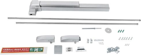 Single Push Rod Lock Bar Stainless Steel Exit Door Lock with Double Openings for Security Equipment, Shopping Malls, Warehouse in Saudi Arabia