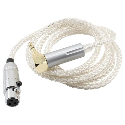 youkamoo 3.5mm الزاوية اليمنى الذكور 8 Core Silver Plated Plated Praded Upgrade Cable متوافق مع AKG Q701 K240 K240S K702 K141 K171 K181 K271S M220 Pioneer HDJ-2000 Headphones 1.22M in Saudi Arabia