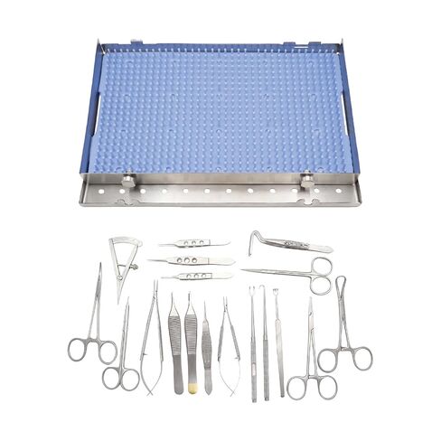 Stellmacher Blepharoplasty Ophthalmic Set, 19-Piece Reusable Stainless Steel Instrument Kit with Autoclavable Tray (19 Pcs) in Kuwait