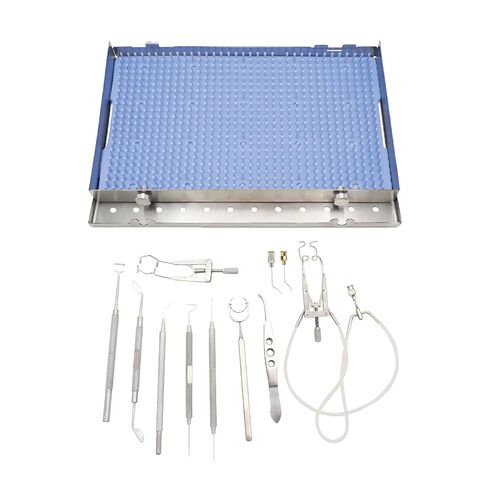 Stellmacher Ophthalmic LASIK Set, 12-Piece Reusable Stainless Steel Kit with Autoclavable Tray for Professional Procedures (12 Pcs) in Kuwait