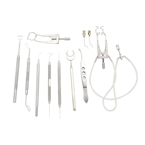 Stellmacher Ophthalmic LASIK Set, 12-Piece Reusable Stainless Steel Kit with Autoclavable Tray for Professional Procedures (12 Pcs) in Kuwait