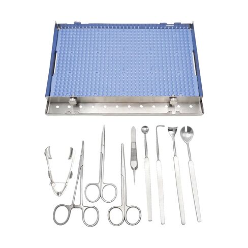 Stellmacher Ophthalmic Enucleation Set, 10-Piece Reusable Stainless Steel Instruments with Sterilization Tray for Eye Procedures (10 Pcs) in Kuwait