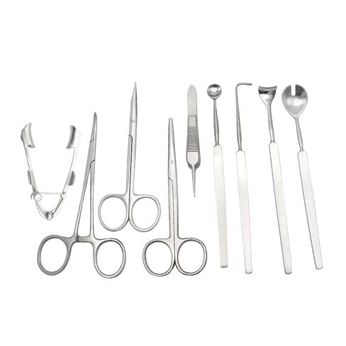 Stellmacher Ophthalmic Enucleation Set, 10-Piece Reusable Stainless Steel Instruments with Sterilization Tray for Eye Procedures (10 Pcs) in Kuwait