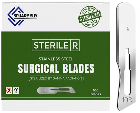 10R Dermaplaning Blades 100 Pack– Sterile Stainless Steel Scalpel Blade #10R – Scalpel Blades for Dermaplane Facial, Dermaplaning for Women & Men | Beauty Tools for Estheticians | Individually Wrapped in Saudi Arabia