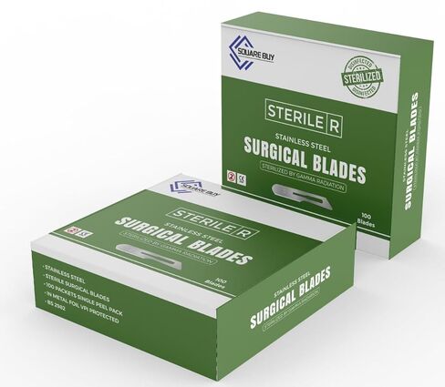 10R Dermaplaning Blades 100 Pack– Sterile Stainless Steel Scalpel Blade #10R – Scalpel Blades for Dermaplane Facial, Dermaplaning for Women & Men | Beauty Tools for Estheticians | Individually Wrapped in Saudi Arabia