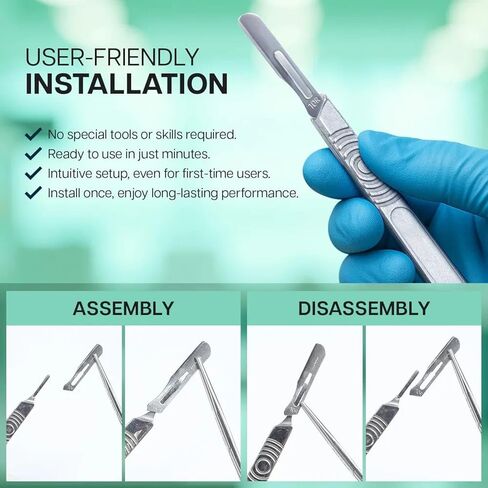 10R Dermaplaning Blades 100 Pack– Sterile Stainless Steel Scalpel Blade #10R – Scalpel Blades for Dermaplane Facial, Dermaplaning for Women & Men | Beauty Tools for Estheticians | Individually Wrapped in Saudi Arabia