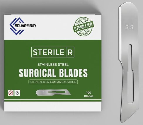 10R Dermaplaning Blades 100 Pack– Sterile Stainless Steel Scalpel Blade #10R – Scalpel Blades for Dermaplane Facial, Dermaplaning for Women & Men | Beauty Tools for Estheticians | Individually Wrapped in Saudi Arabia