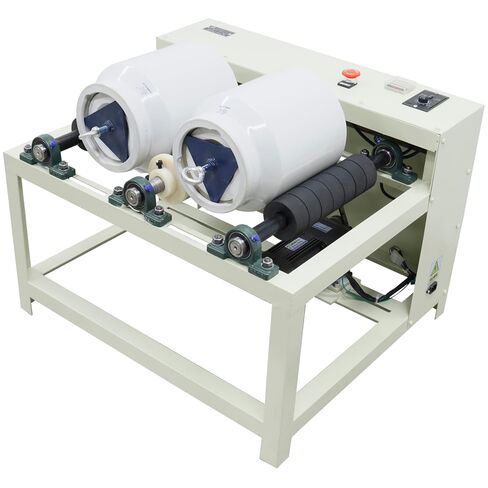 INTSUPERMAI 220V Laboratory Ball Mill Ceramic Grinding Machine 2 PCS Jars with Alumina Balls Ceramic Jar Mill 50-80 RPM Adjustable Speed Lab Grinder for Dry Wet Milling Machine in Saudi Arabia