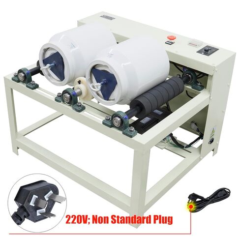 INTSUPERMAI 220V Laboratory Ball Mill Ceramic Grinding Machine 2 PCS Jars with Alumina Balls Ceramic Jar Mill 50-80 RPM Adjustable Speed Lab Grinder for Dry Wet Milling Machine in Saudi Arabia