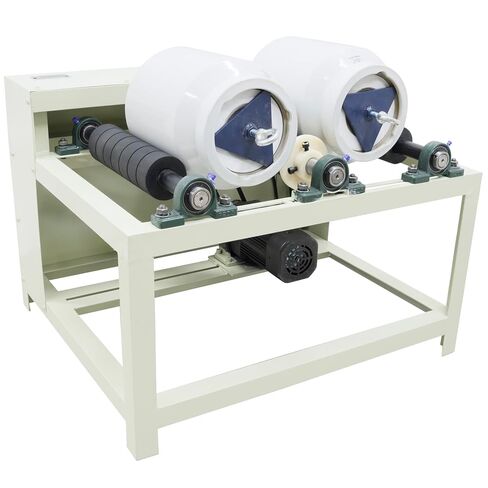 INTSUPERMAI 220V Laboratory Ball Mill Ceramic Grinding Machine 2 PCS Jars with Alumina Balls Ceramic Jar Mill 50-80 RPM Adjustable Speed Lab Grinder for Dry Wet Milling Machine in Saudi Arabia