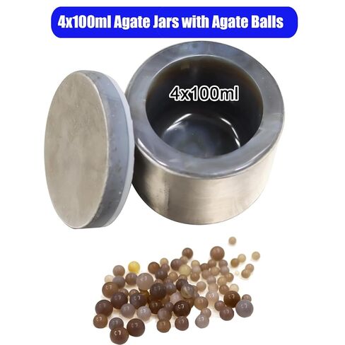 220V 370W Planetary Ball Mill Machine 0.1 Micron Powder Grinder with 4x100ml Agate Jars & Balls Planetary Type for Laboratory Dry Wet Grinding Milling, Sample Preparation, Chemical Research in Saudi Arabia