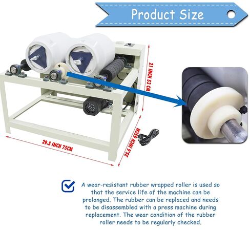 2 * 5L Laboratory Ball Mill Grinder 220V with Dual Ceramic Tanks & Alumina Balls, Adjustable Speed (50-80 RPM) Timer for Dry/Wet Grinding, Mixing Inks, Glazes, Minerals, Nano-Materials in Saudi Arabia