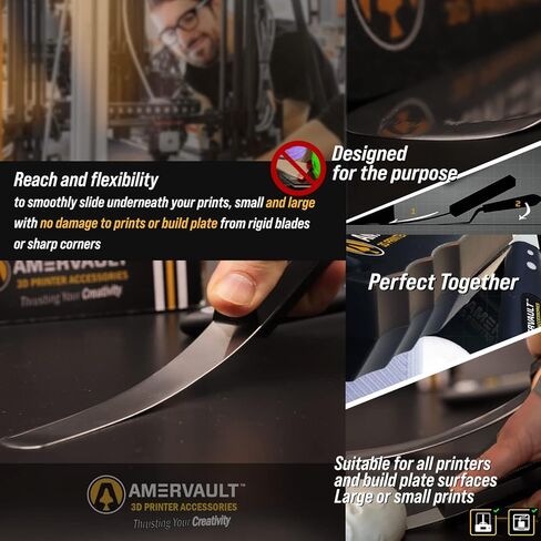 مجموعة أدوات إزالة الطباعة ثلاثية الأبعاد المتميزة - أدوات طابعة ثلاثية الأبعاد متينة مع مقابض مريحة قوية، وشفرات حادة وصلبة لسهولة فصل المطبوعات، ومجموعة السكاكين والملعقة المكونة من 2 - إصدار محسن in Kuwait