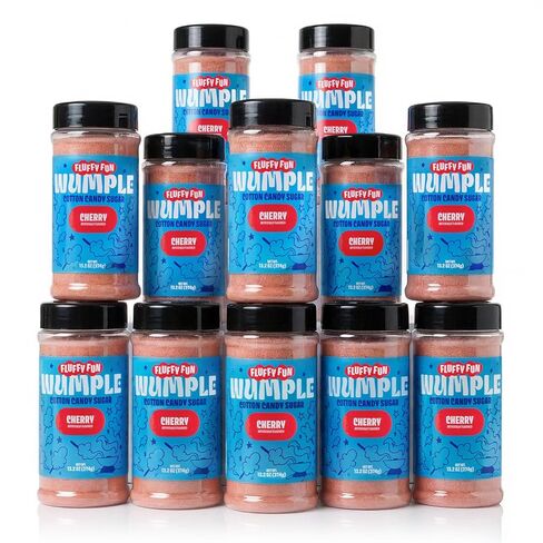 Wumple Red Cotton Candy Sugar - سكر الخيط المنكه لآلات حلوى القطن، مزيج رقيق جاهز للاستخدام - مثالي للحفلات والكرنفالات والمناسبات - عبوة من 1 (الكرز - 13.2 أونصة) in Kuwait