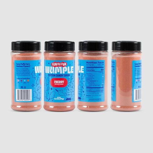 Wumple Red Cotton Candy Sugar - سكر الخيط المنكه لآلات حلوى القطن، مزيج رقيق جاهز للاستخدام - مثالي للحفلات والكرنفالات والمناسبات - عبوة من 1 (الكرز - 13.2 أونصة) in Kuwait