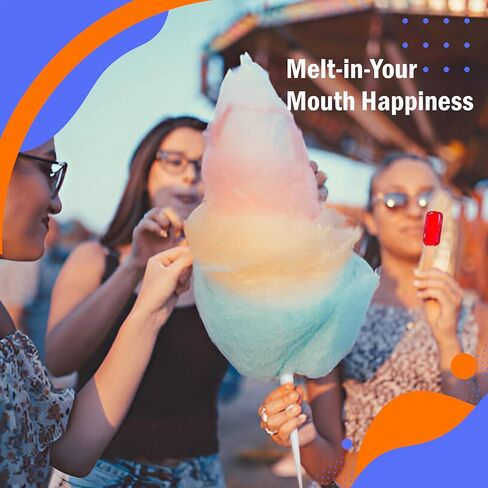 Concession Essentials Cotton Candy Kit, 100 Cones, 4 Flavored Sugars, 54 Flavor Spoons in Kuwait