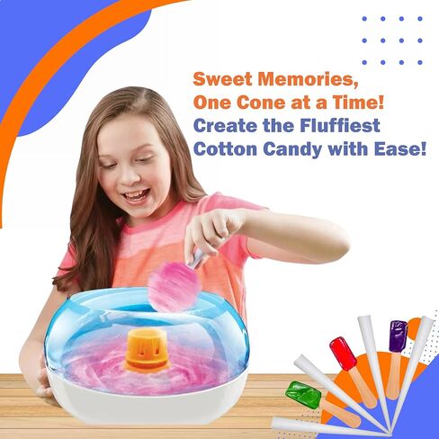 Concession Essentials Cotton Candy Kit, 100 Cones, 4 Flavored Sugars, 54 Flavor Spoons in Kuwait