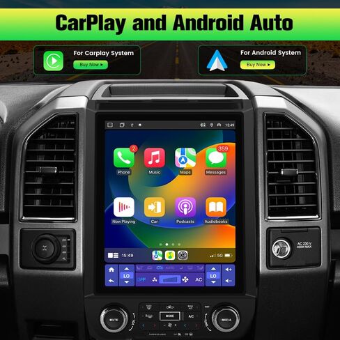 [4GB+64GB] لفورد F150 Radio Upgrade 2015 2016 2017 2018 2019 2020 2021 ، T style 12.1 inch Touch Screen F150 Stereo Bo System ، Android 13 8 Core Build in Android Auto Am FM in Saudi Arabia