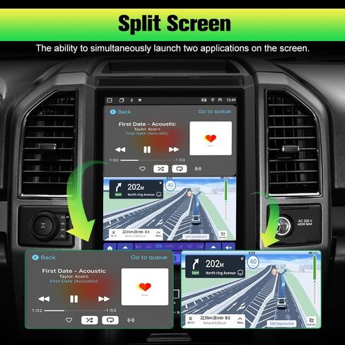 [4GB+64GB] لفورد F150 Radio Upgrade 2015 2016 2017 2018 2019 2020 2021 ، T style 12.1 inch Touch Screen F150 Stereo Bo System ، Android 13 8 Core Build in Android Auto Am FM in Saudi Arabia