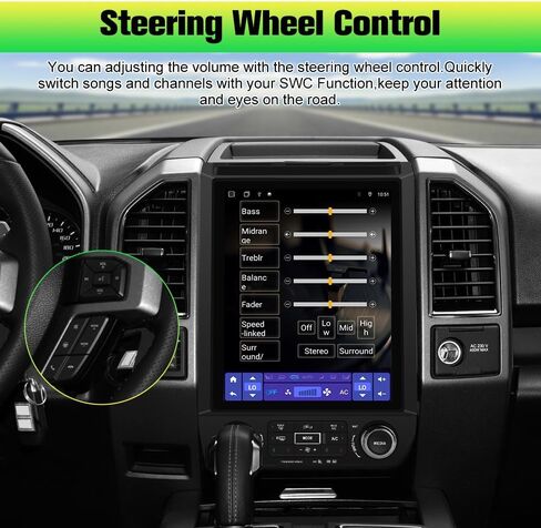 [4GB+64GB] لفورد F150 Radio Upgrade 2015 2016 2017 2018 2019 2020 2021 ، T style 12.1 inch Touch Screen F150 Stereo Bo System ، Android 13 8 Core Build in Android Auto Am FM in Saudi Arabia