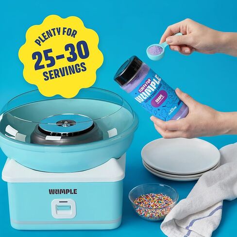 Wumple Purple Cotton Candy Sugar - سكر الخيط المنكه لآلات حلوى القطن، مزيج رقيق جاهز للاستخدام - مثالي للحفلات والكرنفالات والمناسبات - عبوة من 12 قطعة (العنب -13.2 أونصة) in Kuwait