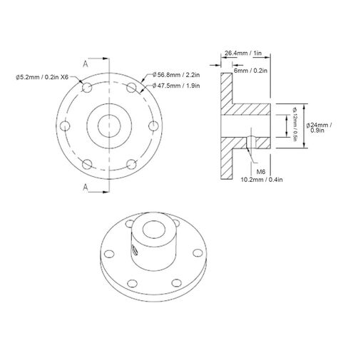 1 قطعة 12 مللي متر شفة اقتران موصل الألومنيوم دليل رمح دعم مقرنة in Kuwait