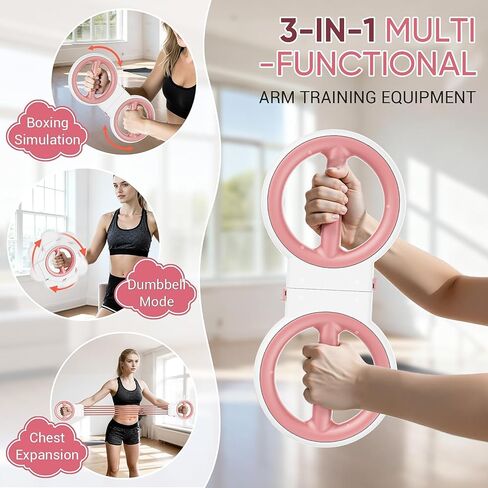 ADISTAR 3-IN-1 Multifunctional Rotator Burn Machine - 360° Spinning Arm Workout, Dumbbell & Adjustable Chest Expander, Forearm Exercise Equipment, Portable Home Gym with Resistance Band & Weight Stack in Saudi Arabia