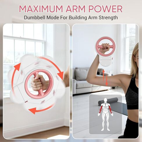 ADISTAR 3-IN-1 Multifunctional Rotator Burn Machine - 360° Spinning Arm Workout, Dumbbell & Adjustable Chest Expander, Forearm Exercise Equipment, Portable Home Gym with Resistance Band & Weight Stack in Saudi Arabia