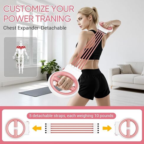 ADISTAR 3-IN-1 Multifunctional Rotator Burn Machine - 360° Spinning Arm Workout, Dumbbell & Adjustable Chest Expander, Forearm Exercise Equipment, Portable Home Gym with Resistance Band & Weight Stack in Saudi Arabia