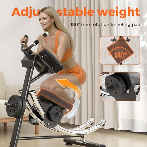 Ab Machine, Ab Trainer Coaster, Abdominal Crunch Core Workout Equipment, Foldable Core Fitness Training Equipment for All Levels, Home & Gym, 1200lbs Capacity in Saudi Arabia