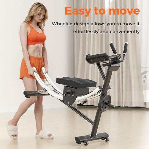 Ab Machine, Ab Trainer Coaster, Abdominal Crunch Core Workout Equipment, Foldable Core Fitness Training Equipment for All Levels, Home & Gym, 1200lbs Capacity in Saudi Arabia