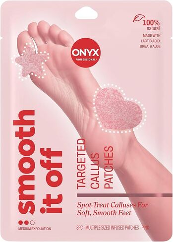 رقع مسامير القدم المستهدفة من أونيكس بروفيشنال - علاج البقع لأقدام ناعمة وملساء، مزيل مسامير القدم، وسادة، وسادات، 8 رقع in Kuwait