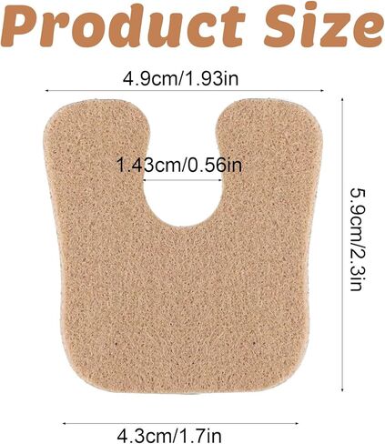 36 Pieces U Shaped Felt Callus Pads Horseshoe Pad Metatarsal for Foot Pain Relief Protect Calluses from Rubbing On Shoes Foot Pads for Calluses and Bottom of Foot Men Women in Saudi Arabia