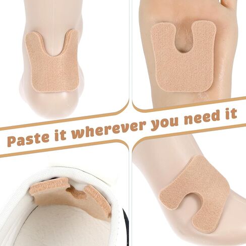 36 Pieces U Shaped Felt Callus Pads Horseshoe Pad Metatarsal for Foot Pain Relief Protect Calluses from Rubbing On Shoes Foot Pads for Calluses and Bottom of Foot Men Women in Saudi Arabia