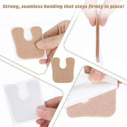 36 Pieces U Shaped Felt Callus Pads Horseshoe Pad Metatarsal for Foot Pain Relief Protect Calluses from Rubbing On Shoes Foot Pads for Calluses and Bottom of Foot Men Women in Saudi Arabia