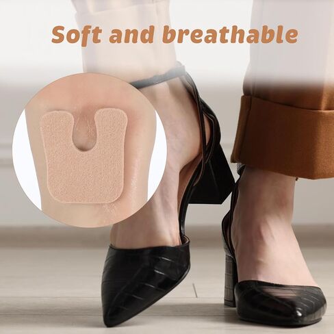 36 Pieces U Shaped Felt Callus Pads Horseshoe Pad Metatarsal for Foot Pain Relief Protect Calluses from Rubbing On Shoes Foot Pads for Calluses and Bottom of Foot Men Women in Saudi Arabia