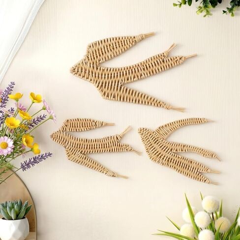 Threehoney 3 Pcs Boho Starfish Beach Theme Bathroom Decor 3 Size Handmade Wicker Starfish Wall Decors Summer Nautical Seaside Sea Life Hanging Wall Art for Scandinavian Coastal Indoor Outdoor Table in Saudi Arabia