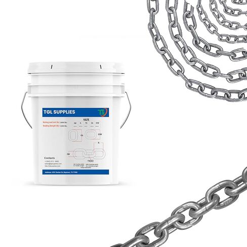 1/4 Chain G43 High Quality Alloy Steel with 2600 lb. Working Capacity and 5200 lb. Breaking Strength (1/4" G43 (1.05 Inch x 0.52 Inch), 200 Feet) in Saudi Arabia