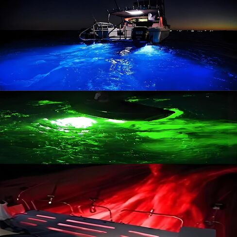 RGBW Standard 1/2" NPT Boat Drain Plug Lights with a 1.5m Extension Cord, IP68 Underwater LED Trailer Lights with APP& RF Control for Boat Pool Yacht Fishing, with The Smart Cooling Systen in Kuwait